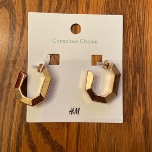 New H&M gold hoop earrings